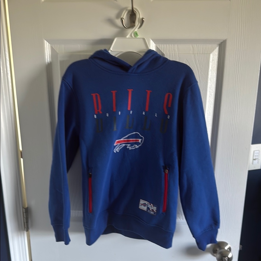 Buffalo David Bitton Blue Red Hoodie Sweatshirt